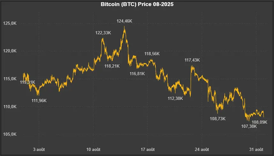 Données historiques - Bitcoin (BTC) 08-2025 Market5s