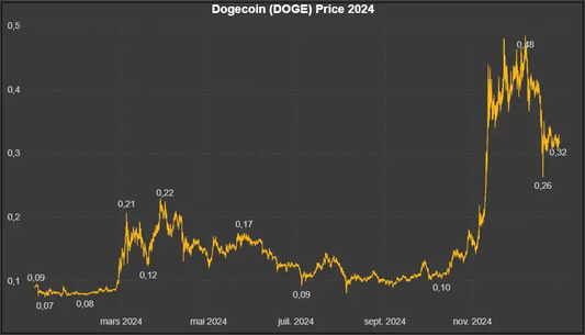 Données historiques - Dogecoin (DOGE) 2024 Market5s
