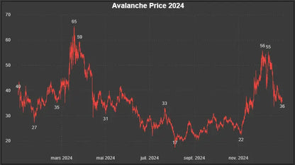 Dataset Prix Historiques OHLCV Avalanche (AVAX) – année 2024 Market5s